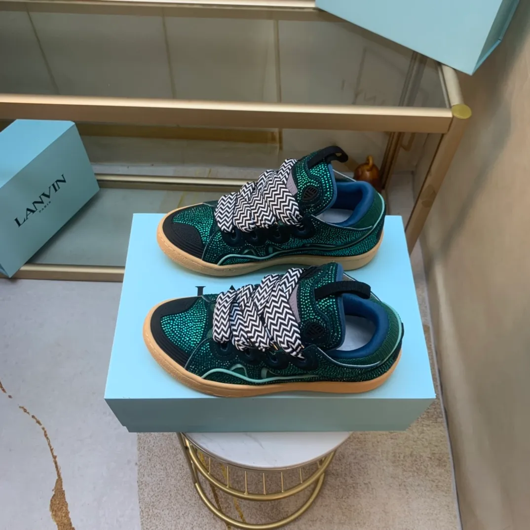 💰620. Lanvin LANVIN. 22 colors: nubuck fabric, breathable mesh, cowhide feet! Same style for men and women: sizes 35-46! High and low versions!